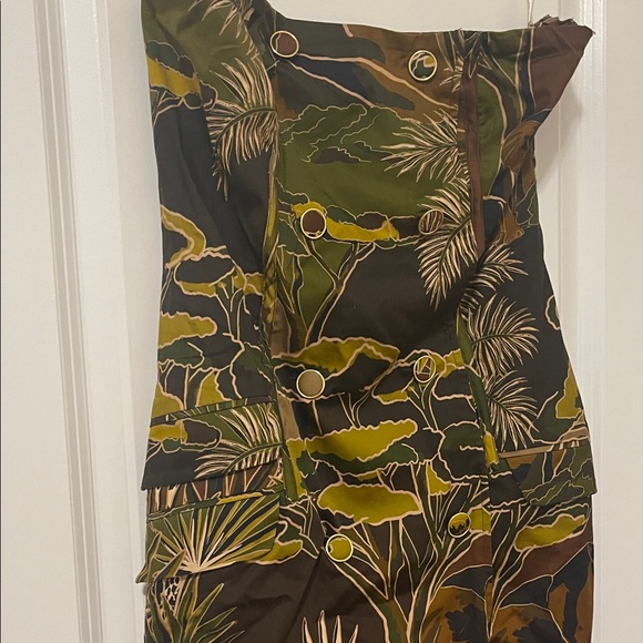 EUC! FARM Rio Jungle Print Strapless Dress, Size XS - Picture 5 of 7